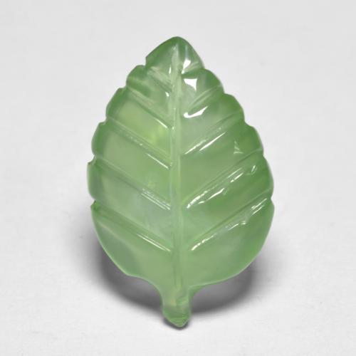 Prehnite naturale verde da 4,92 ct, forma fantasia, trasparente