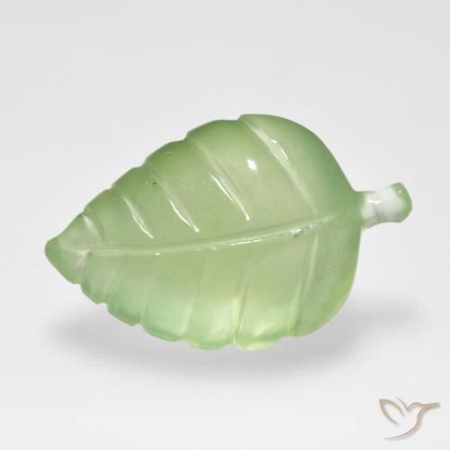 Prehnite Verde Pera Pallido naturale da 6.66 ct, Taglio a fantasia, Trasparente