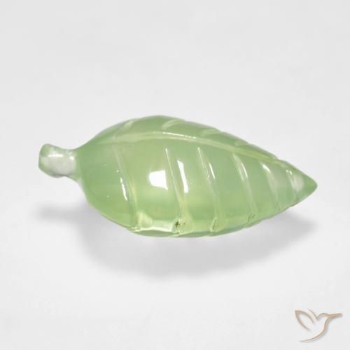 Prehnite Verde Pera Pallido naturale da 6.66 ct, Taglio a fantasia, Trasparente