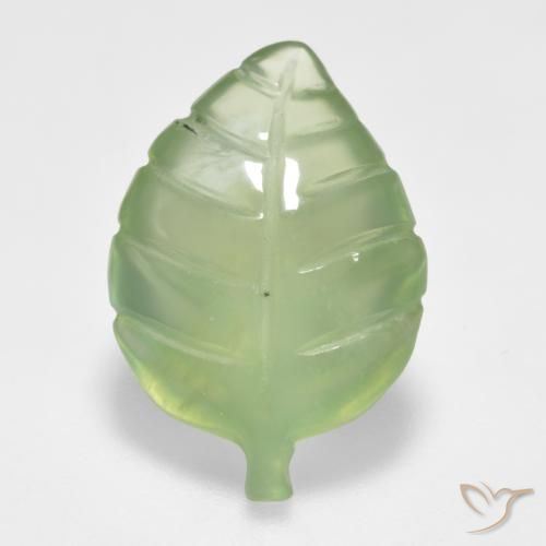 6.45ct Naturale Verde medio Prehnite, Taglio a fantasia, Trasparente