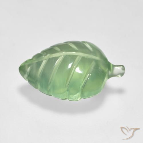 Prehnite Pera Verde naturale da 6.06 ct, Taglio a fantasia, Trasparente