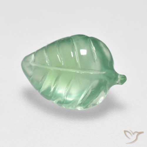 Prehnite Verde freddo naturale da 5.43 ct, Taglio a fantasia, Trasparente
