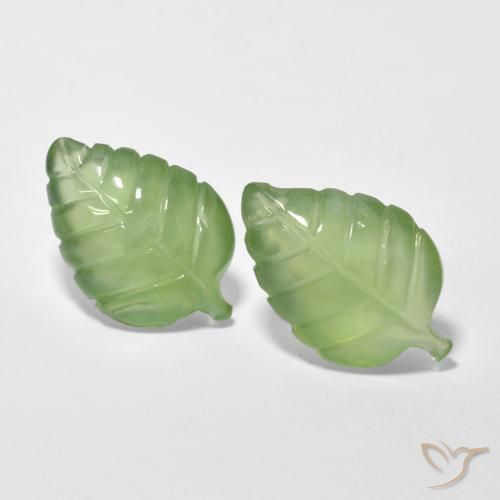Gemme di Prehnite Verde giallastro naturale da 13.68 ct, Taglio a fantasia, Trasparente