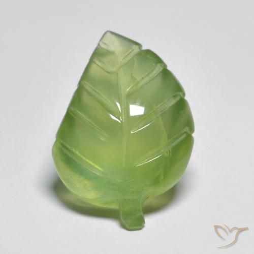 6.88ct Naturale Verde lime Prehnite, Taglio a fantasia, Trasparente