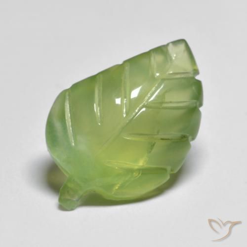 Prehnite Verde lime naturale da 6.88 ct, Taglio a fantasia, Trasparente