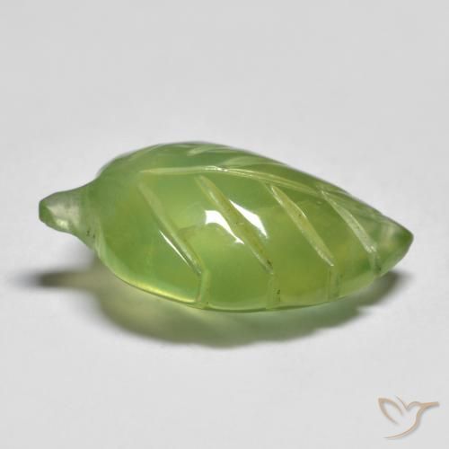 Prehnite Verde lime naturale da 6.88 ct, Taglio a fantasia, Trasparente