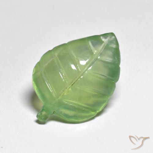 Prehnite Verde oliva naturale da 8.23 ct, Taglio a fantasia, Trasparente