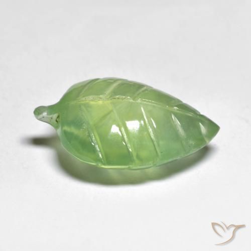 Prehnite Verde oliva naturale da 8.23 ct, Taglio a fantasia, Trasparente