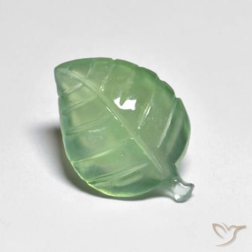 Prehnite Verde caldo naturale da 7.09 ct, Taglio a fantasia, Trasparente