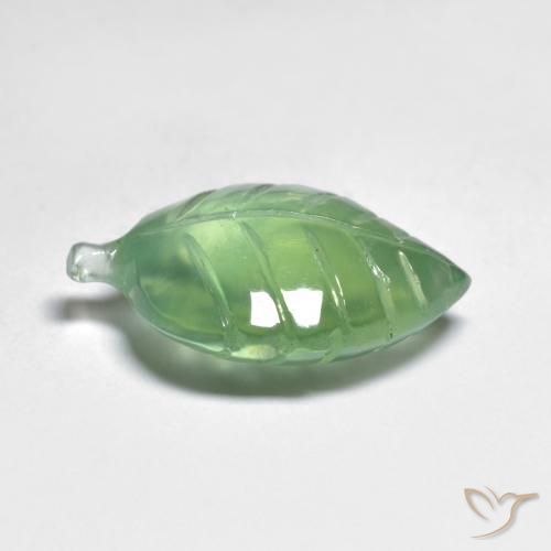 Prehnite Verde caldo naturale da 7.09 ct, Taglio a fantasia, Trasparente