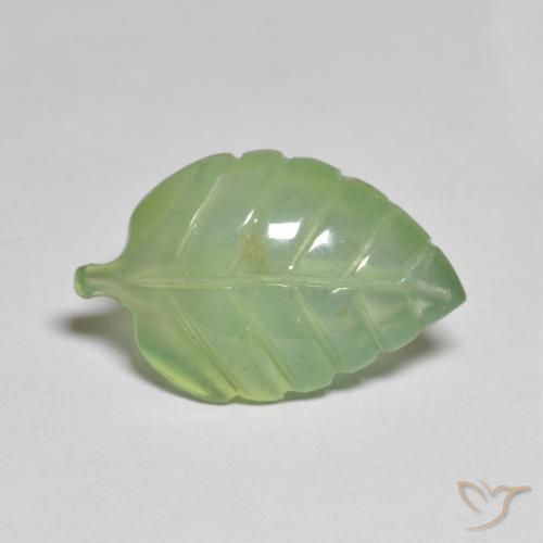 Prehnite Verde medio naturale da 8.05 ct, Taglio a fantasia, Trasparente