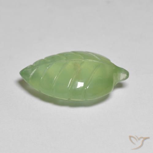 Prehnite Verde medio naturale da 8.05 ct, Taglio a fantasia, Trasparente