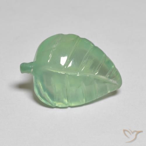 Prehnite Verde medio naturale da 6.99 ct, Taglio a fantasia, Trasparente
