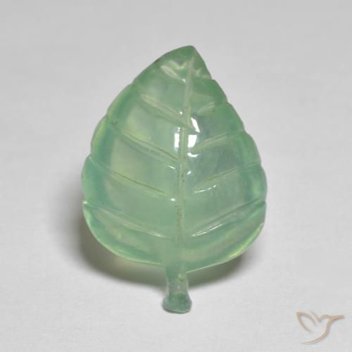Prehnite Menta chiara naturale da 7.60 ct, Taglio a fantasia, Trasparente