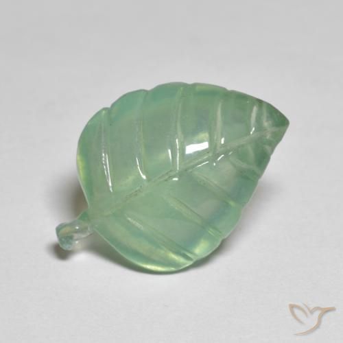 Prehnite Menta chiara naturale da 7.60 ct, Taglio a fantasia, Trasparente