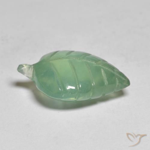 Prehnite Menta chiara naturale da 7.60 ct, Taglio a fantasia, Trasparente