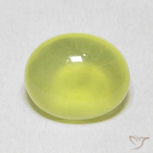 4.85ct Naturale Verde lime Prehnite, Ovale, Trasparente