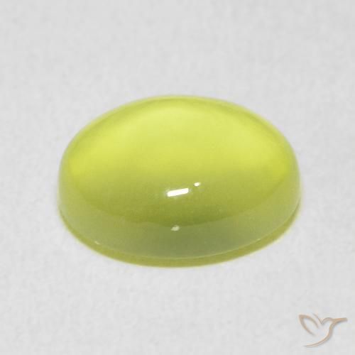 Prehnite Verde lime naturale da 4.85 ct, Ovale, Trasparente