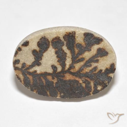 26.52ct Naturale Multicolore Psilomelano Dendrite, Ovale, Opaco