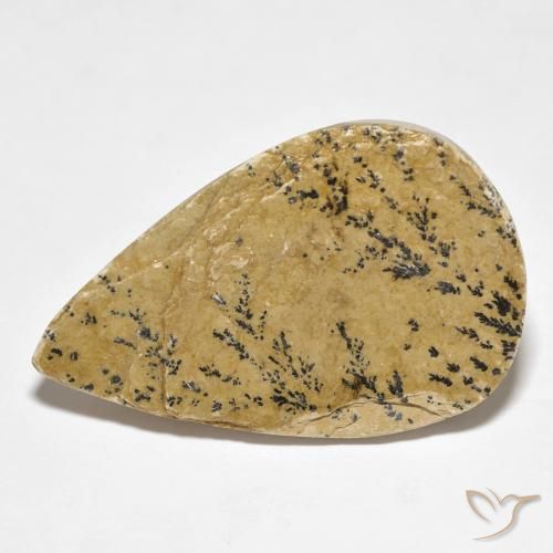 27.96ct Naturale Multicolore Psilomelano Dendrite, Forma a pera, Opaco