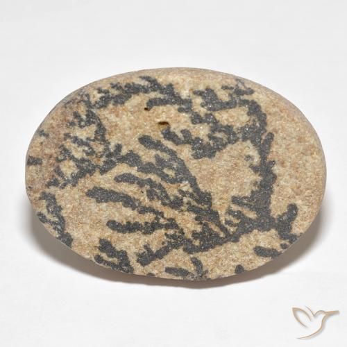 36.26ct Naturale Multicolore Psilomelano Dendrite, Ovale, Opaco