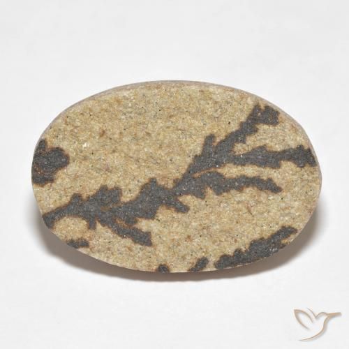 15.04ct Naturale Multicolore Psilomelano Dendrite, Ovale, Opaco