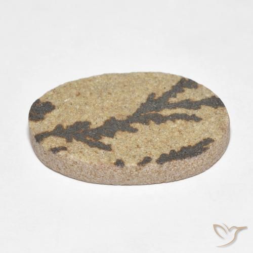 Psilomelano Dendrite Multicolore naturale da 15.04 ct, Ovale, Opaco