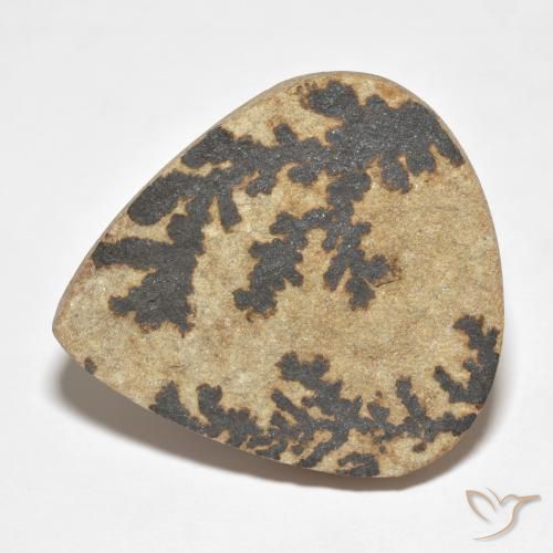 27.98ct Naturale Multicolore Psilomelano Dendrite, Forma a pera, Opaco