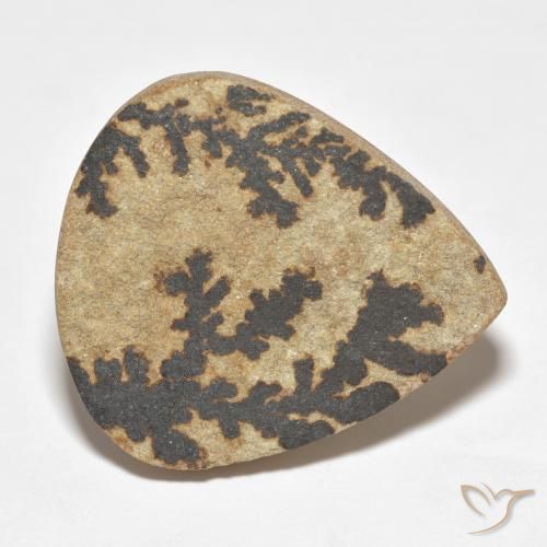 Psilomelano Dendrite Multicolore naturale da 27.98 ct, Forma a pera, Opaco