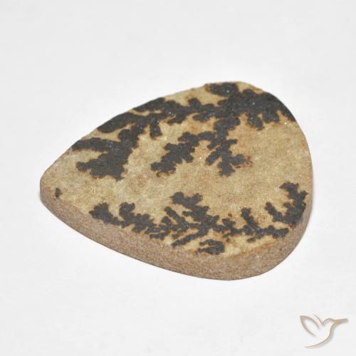 Psilomelano Dendrite Multicolore naturale da 27.98 ct, Forma a pera, Opaco