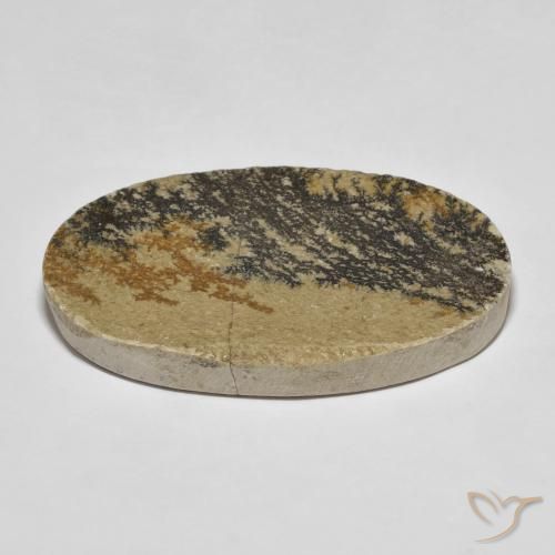 Psilomelano Dendrite Multicolore naturale da 49.70 ct, Ovale, Opaco
