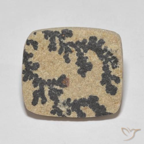 25.75ct Naturale Multicolore Psilomelano Dendrite, Cuscino, Opaco