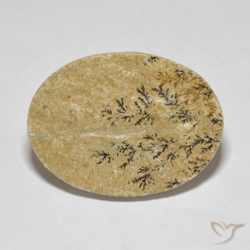 35.98ct Naturale Multicolore Psilomelano Dendrite, Ovale, Opaco