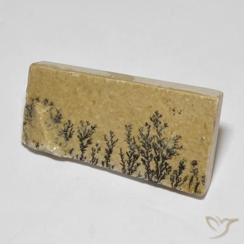 Psilomelano Dendrite Multicolore naturale da 44.28 ct, Taglio a baguette, Opaco