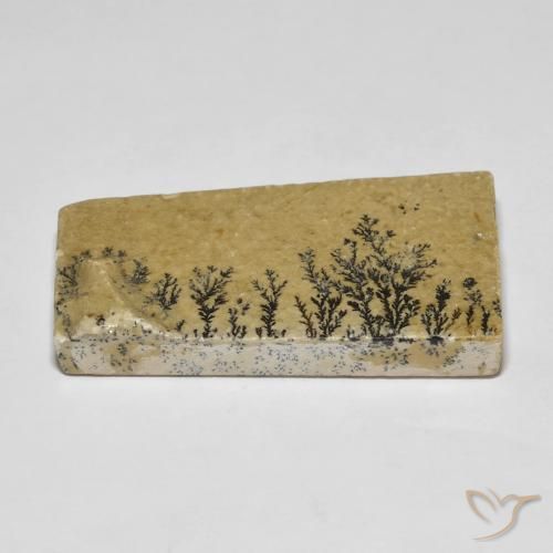 Psilomelano Dendrite Multicolore naturale da 44.28 ct, Taglio a baguette, Opaco