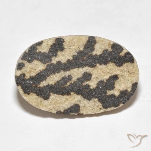 17.99ct Naturale Multicolore Psilomelano Dendrite, Ovale, Opaco