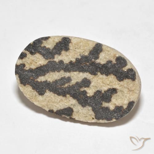 Psilomelano Dendrite Multicolore naturale da 17.99 ct, Ovale, Opaco