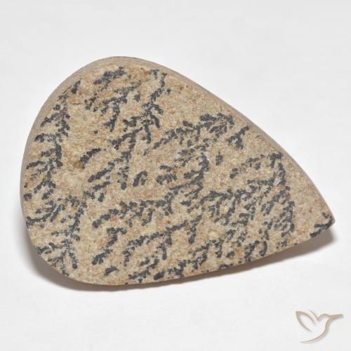 Psilomelano Dendrite Multicolore naturale da 33.59 ct, Forma a pera, Opaco