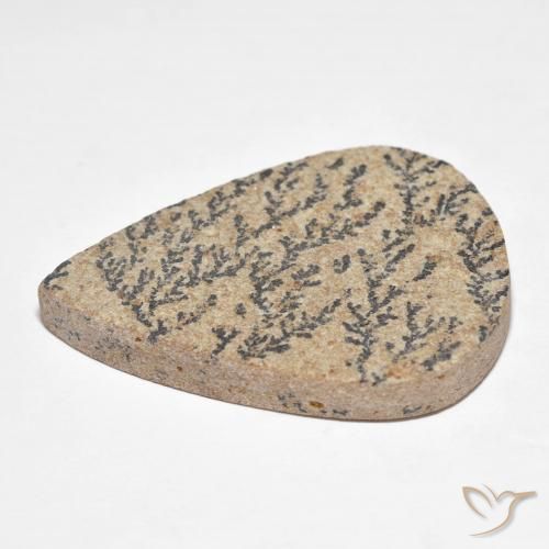 Psilomelano Dendrite Multicolore naturale da 33.59 ct, Forma a pera, Opaco