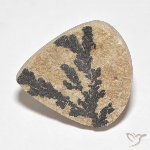 19.59ct Naturale Multicolore Psilomelano Dendrite, Forma a pera, Opaco