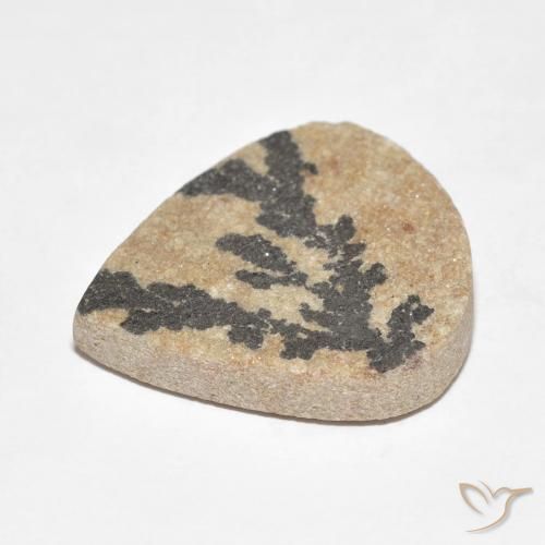 Psilomelano Dendrite Multicolore naturale da 19.59 ct, Forma a pera, Opaco