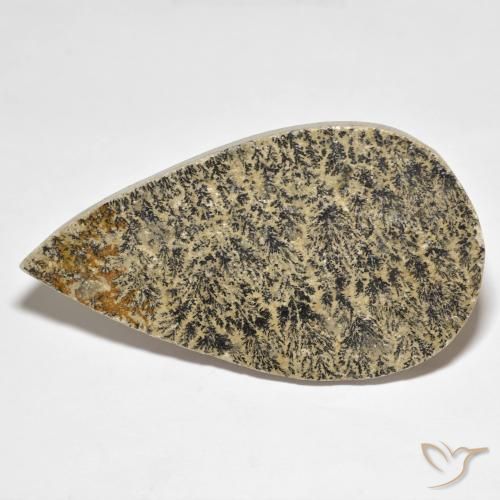 83.34ct Naturale Multicolore Psilomelano Dendrite, Forma a pera, Opaco