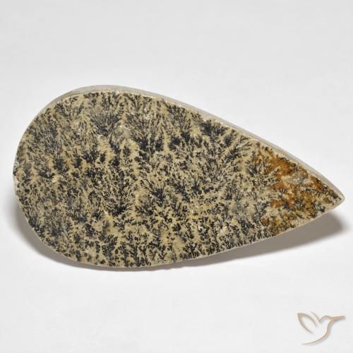 Psilomelano Dendrite Multicolore naturale da 83.34 ct, Forma a pera, Opaco