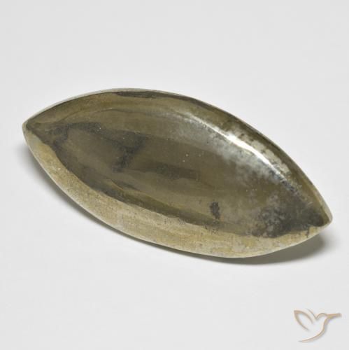 Pirite Oro naturale da 45.71 ct, Taglio marquise, Opaco