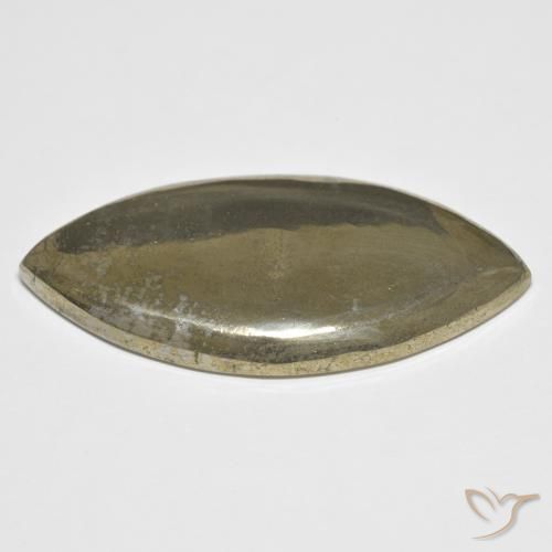 Pirite Oro naturale da 45.71 ct, Taglio marquise, Opaco