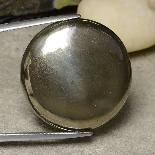 Pirite Multicolore naturale da 44.39 ct, Taglio rotondo, Opaco