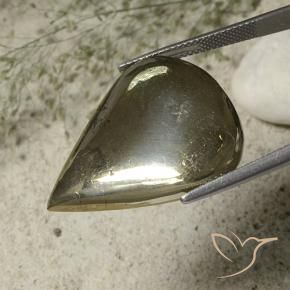 Pirite Oro naturale da 40.79 ct, Forma a pera, Opaco