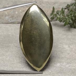 Pirite Oro naturale da 54.27 ct, Taglio marquise, Opaco