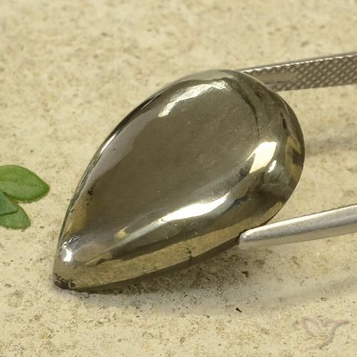 Pirite Oro naturale da 29.05 ct, Forma a pera, Opaco