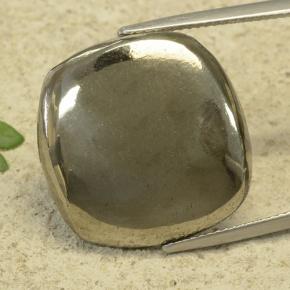 Pirite naturale giallo da 29,69 ct, taglio a cuscino, opaco
